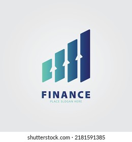 Vorlage für das Design von Finanzplänen Vektorsymbol, einfaches Illustrationslogo für Finanzunternehmen.  weißer grauer Hintergrund