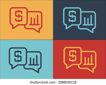Financial Chart Logo Template, Simple Flat Icon of business,chart,graph