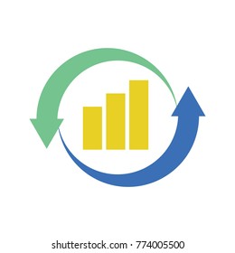 Financial Chart Looping Vector Illustration Graphic Design