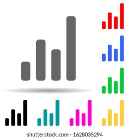 financial chart multi color style icon. Simple glyph, flat vector of crypto icons for ui and ux, website or mobile application