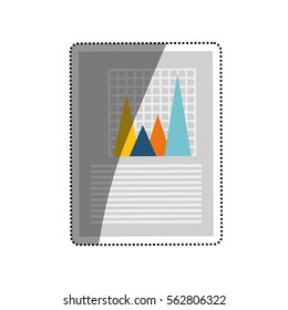 Financial chart report icon vector illustration graphic design