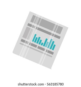 Financial chart report icon vector illustration graphic design