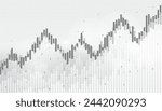 financial chart with uptrend line graph in stock market on black and white background.growing income, schedule,economy.vector 