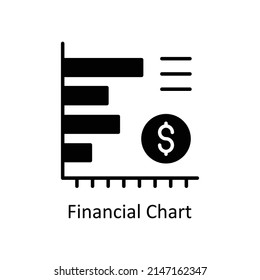 Financial Chart vector Solid icon for web isolated on white background EPS 10 file