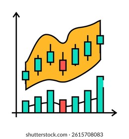 financial charts advisor line icon vector. financial charts advisor sign. isolated symbol illustration