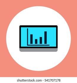 Financial charts and graphs on the computer Vector.