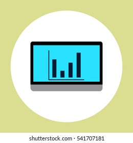 Financial charts and graphs on the computer Vector.