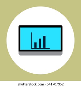 Financial charts and graphs on the computer Vector.