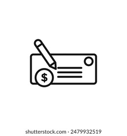 Financial Check Icon Perfect for Bank Transactions