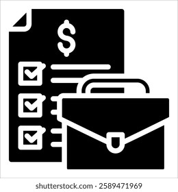 Financial Checklist Icon Element For Design