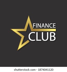 Logo de la estrella del club financiero, ilustración de arte vectorial.