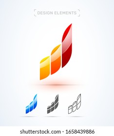 Financial company logo design template. Successful business growth