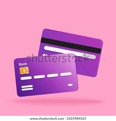 financial concept with credit card, vector