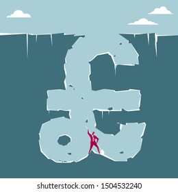 Financial concept design. Isolated on blue background.	