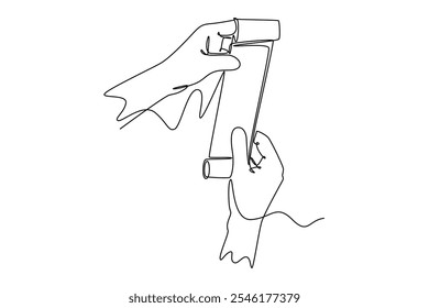Conceito financeiro. Ilustração gráfica vetorial de design de desenho de linha única.