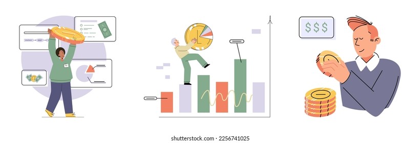 Financial consultant with documents for tax calculation. Preparing financial tax report. Accountant analyzing personal or corporate budget. Accounting process. Distribution of income and expenses