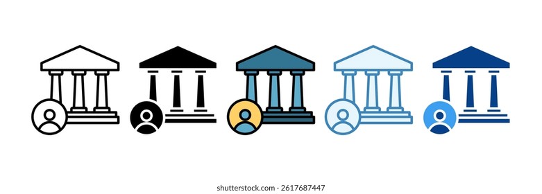 Financial Consultant Icon Set Multiple Style Collection