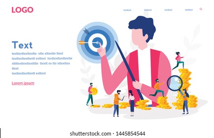 Financial consultation concept. Vector illustration for web banner, print, infographics. Balance financial value, management and administration. Financial administration, consulting.