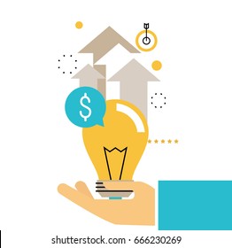 Financial Consulting, Finance Guidance, Business Advisor, Investment Assistance, Money Management Vector Illustration Design For Mobile And Web Graphics