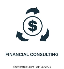 Financial Consulting flat icon. Colored element sign from finance management collection. Flat Financial Consulting icon sign for web design, infographics and more.