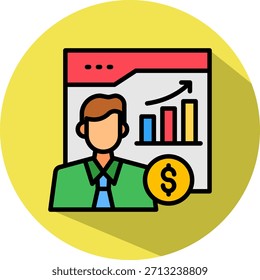 Finanzberatung Icon isometrische Vektorgrafik