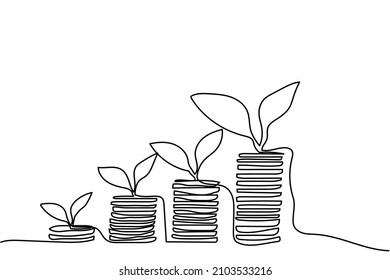 financial continuous line finance vector design - Shutterstock ID 2103533216