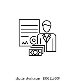 Financial, contract icon. Element of financial icon