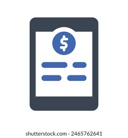 Financial Contract Icon, Vector Graphics