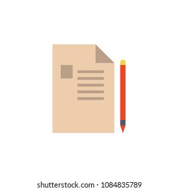 financial contract and pen colored icon. Element of bankings for mobile concept and web apps. Detailed financial contract and pen colored icon can be used for web on white background