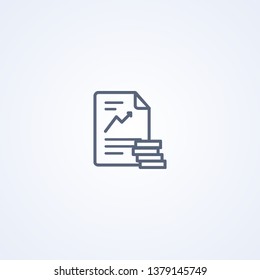 Financial contribution, vector best gray line icon on white background, EPS 10