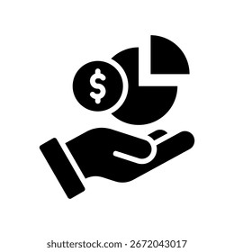Financial Contributions Icon Glyph Vector Illustration