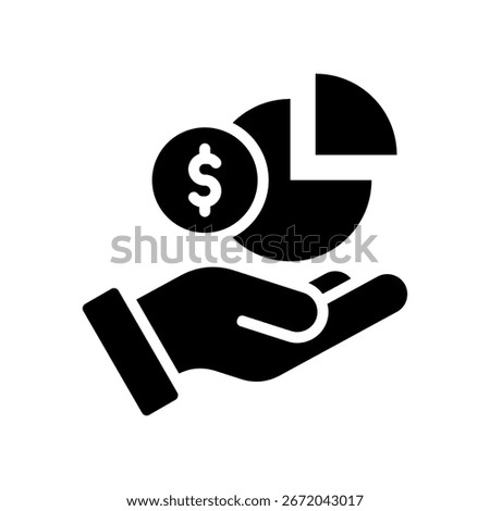 Financial Contributions Icon Glyph Vector Illustration