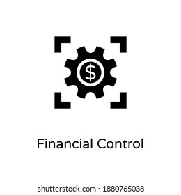 Financial Control icon in vector. Logotype