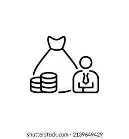 Financial Controller icon in vector. logotype