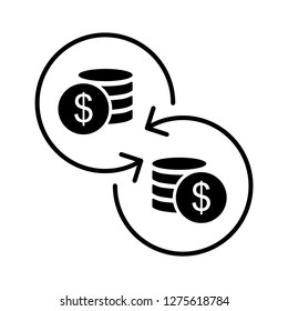 Financial cooperation, support, investment. Vector icon on white background.