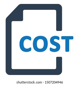Financial cost icon. Graphics vector.