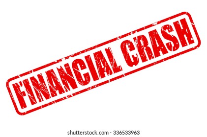 FINANCIAL CRASH red stamp text on white