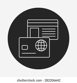 financial credit card line icon