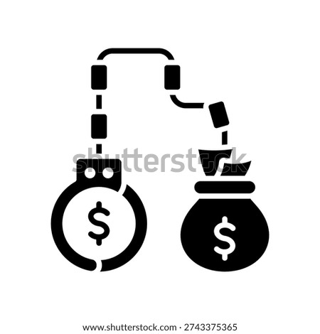 Financial Crime Icon Glyph Vector Illustration