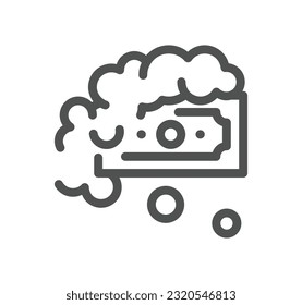 Financial crime related icon outline and linear vector.