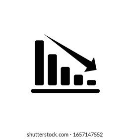 financial crisis black icon image