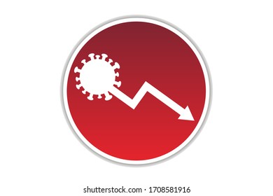 Financial crisis concept. Template for background, banner, poster with text inscription. Vector EPS10 illustration