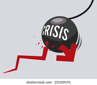 financial crisis graphic design , vector illustration