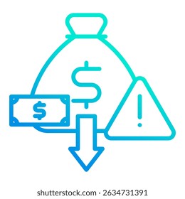 Elemento De Ícone De Crise Financeira Para Design