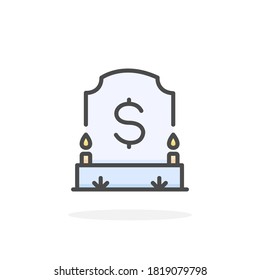 Financial crisis icon in filled outline style. For your design, logo. Vector illustration.