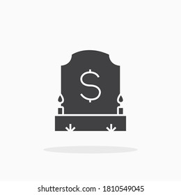 Financial crisis icon. For your design, logo. Vector illustration.