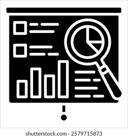 Financial Dashboard Icon Element For Design