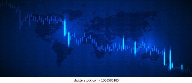 Financial data graph chart, vector illustration. Abstract background with graph chart finance. Business concept