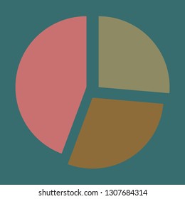Financial data graph chart, vector illustration. Trend lines, columns, market economy information background. Chart analytics economic concept.