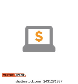 Financial data icon design vector graphic of template, sign and symbol,
